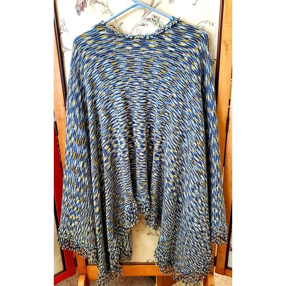 Multicolor Anthropologie MOTH Cardigan Cape, Cozy Open Front Shawl Poncho - Picture 3 of 7